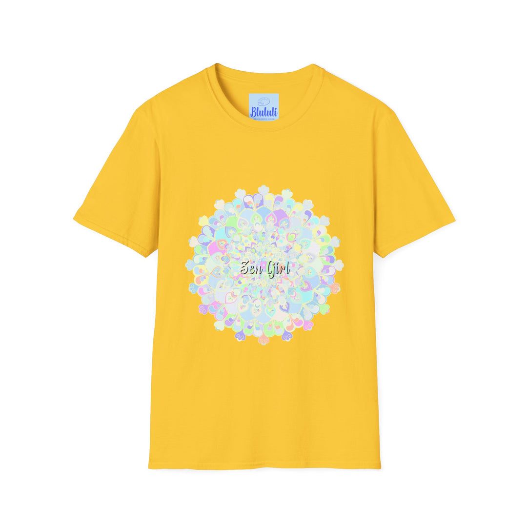 Colorful Mandala T-shirt with a unique and intricate design, perfect for adding a pop of style to any outfit