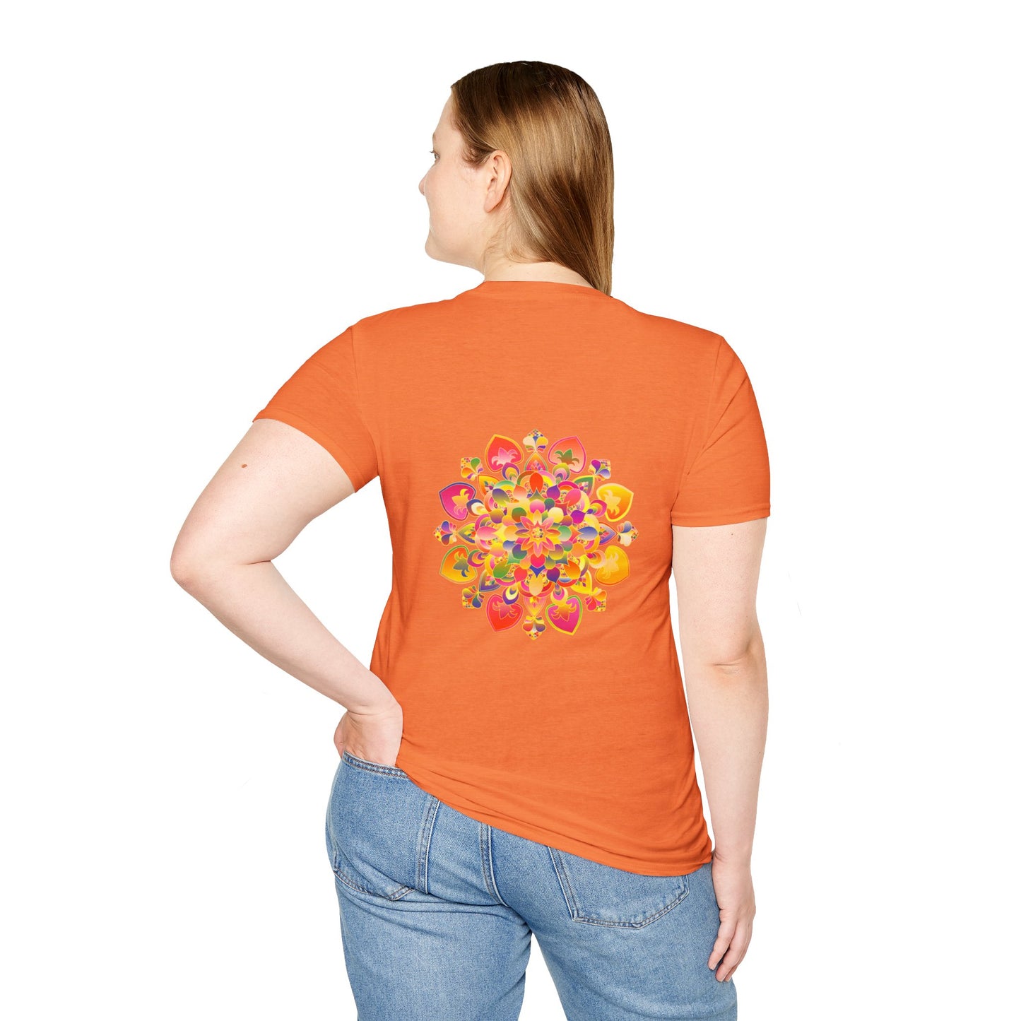 Lotus Mandala Unisex T-Shirt featuring a hand-drawn unique design by Blululi