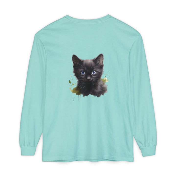 Mystische schwarze Katze – Langarm-T-Shirt
