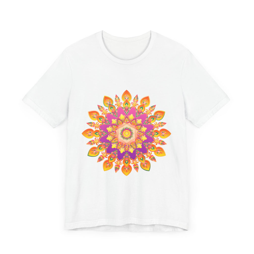 Colorful and detailed Vibrant Mandala T-Shirt featuring a vibrant and intricate mandala design