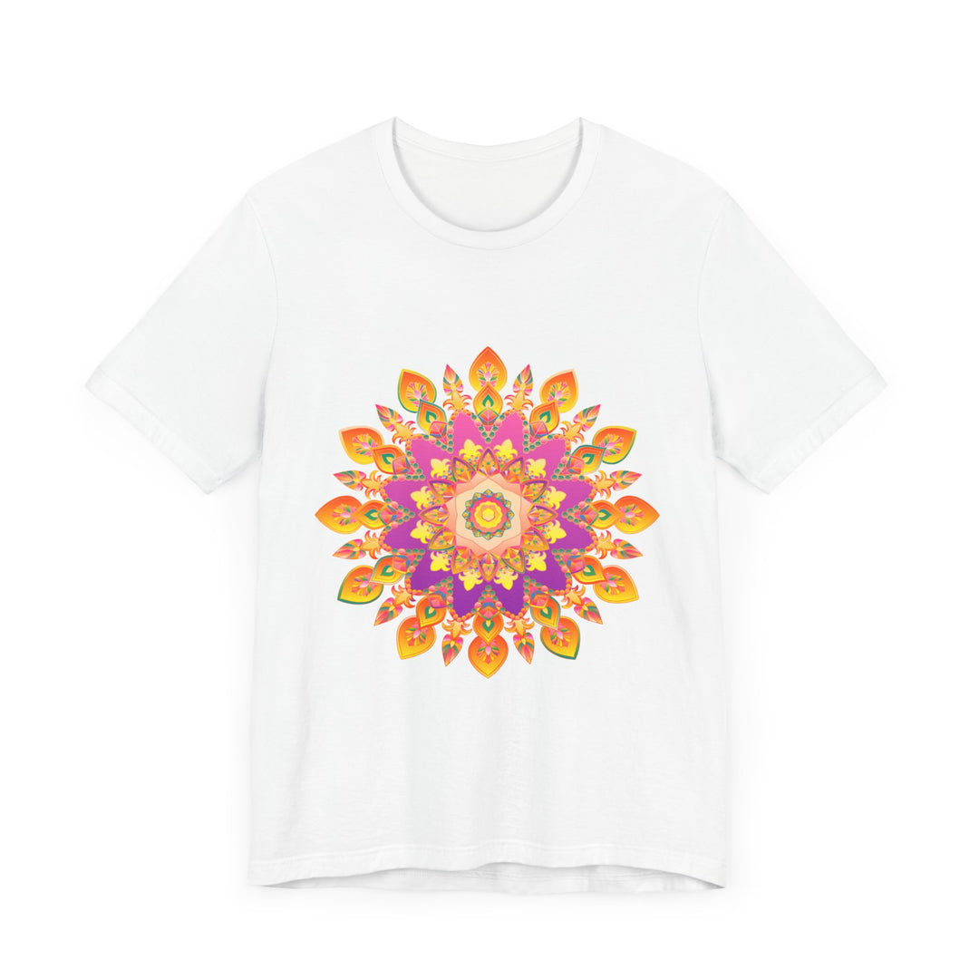 Colorful and detailed Vibrant Mandala T-Shirt featuring a vibrant and intricate mandala design