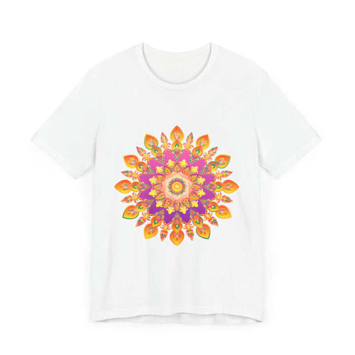 Colorful and detailed Vibrant Mandala T-Shirt featuring a vibrant and intricate mandala design