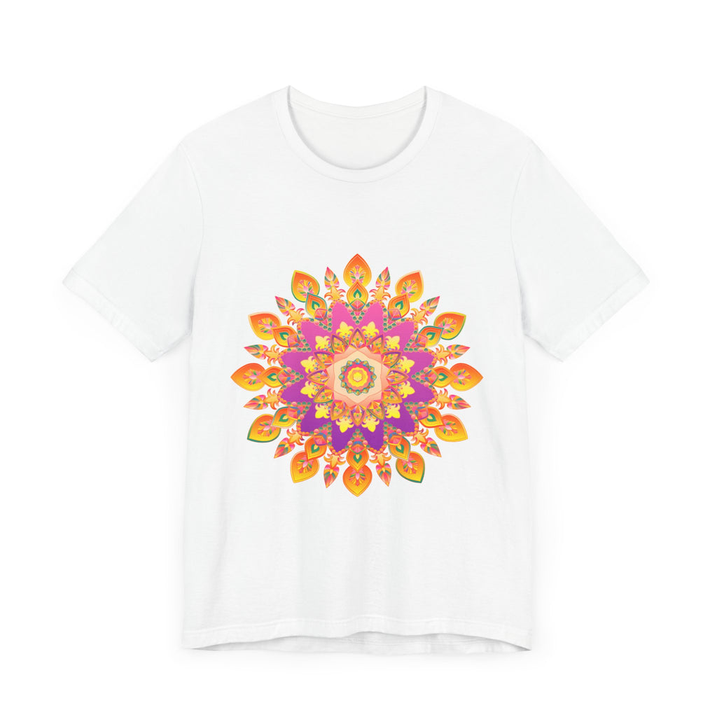 Colorful and detailed Vibrant Mandala T-Shirt featuring a vibrant and intricate mandala design