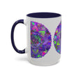 Light grey ceramic mug with detailed and stunning mandala art