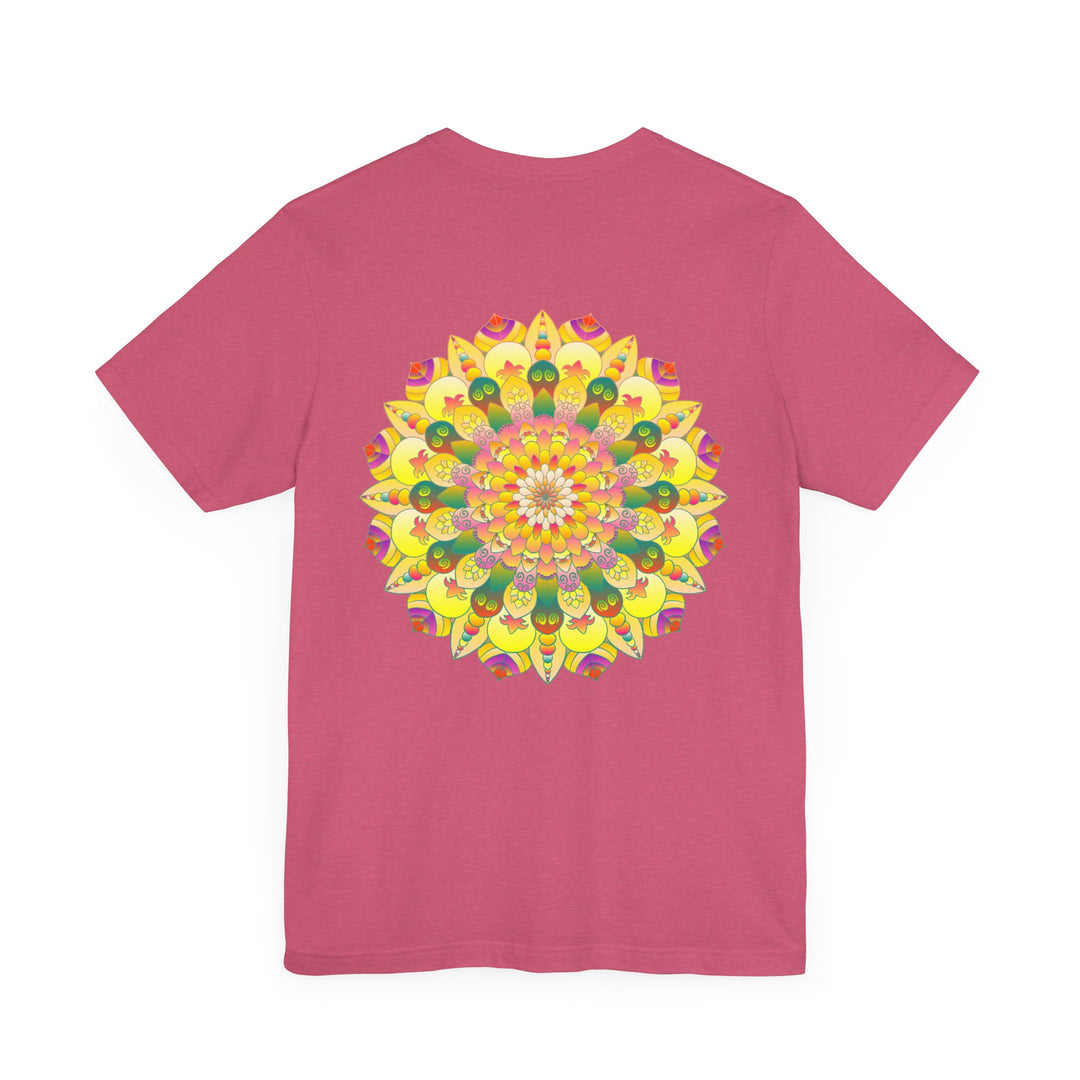 Vibrant Mandala Tee featuring intricate spiritual design for peace and harmony