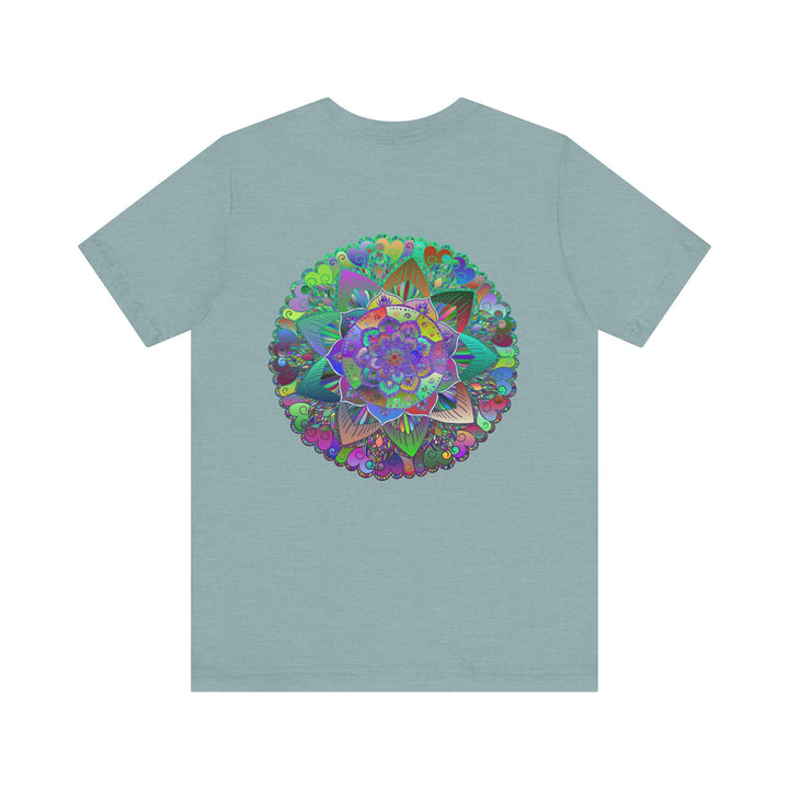 Colorful and intricate mandala design t-shirt promoting spiritual peace and harmony