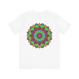 Vibrant mandala t-shirt with intricate design symbolizing peace and harmony