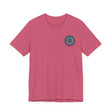 A colorful and intricate mandala tee, representing spiritual peace and harmony