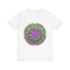 Vibrant Mandala Tee featuring Colorful Geometric Art design, perfect for adding a pop of color to any outfit