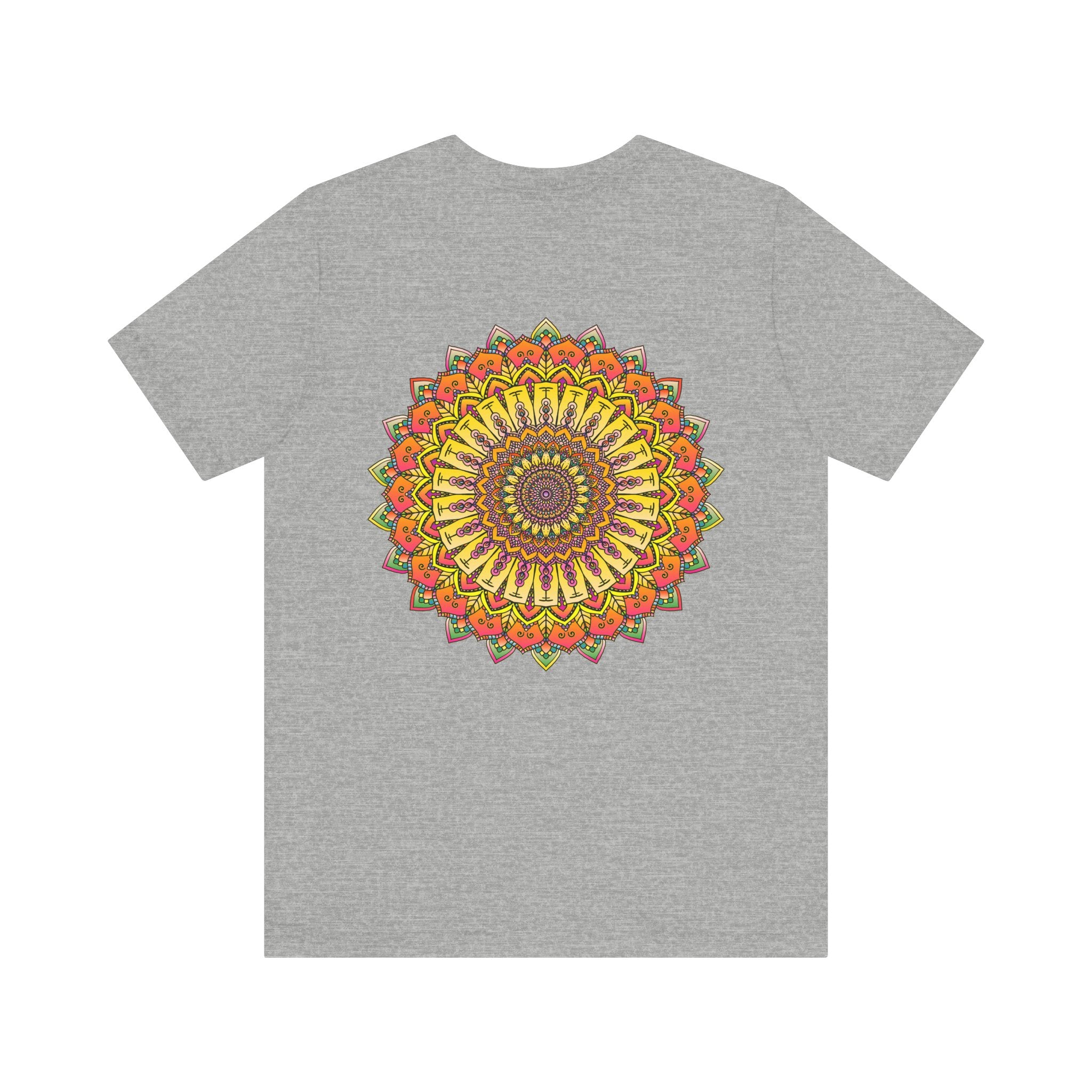 Vibrant Mandala Tee featuring intricate design symbolizing peace and harmony