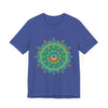 Psychedelic Mandala Tee - Vibrant Flower Design Alt Text 48