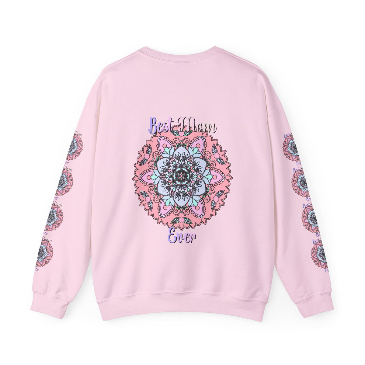Felpa con stampa Mandala intricata "La mamma migliore di sempre"