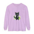 Black Cat Watercolor - Long Sleeve T-Shirt: A stylish and comfortable shirt featuring a beautiful watercolor design of a black cat