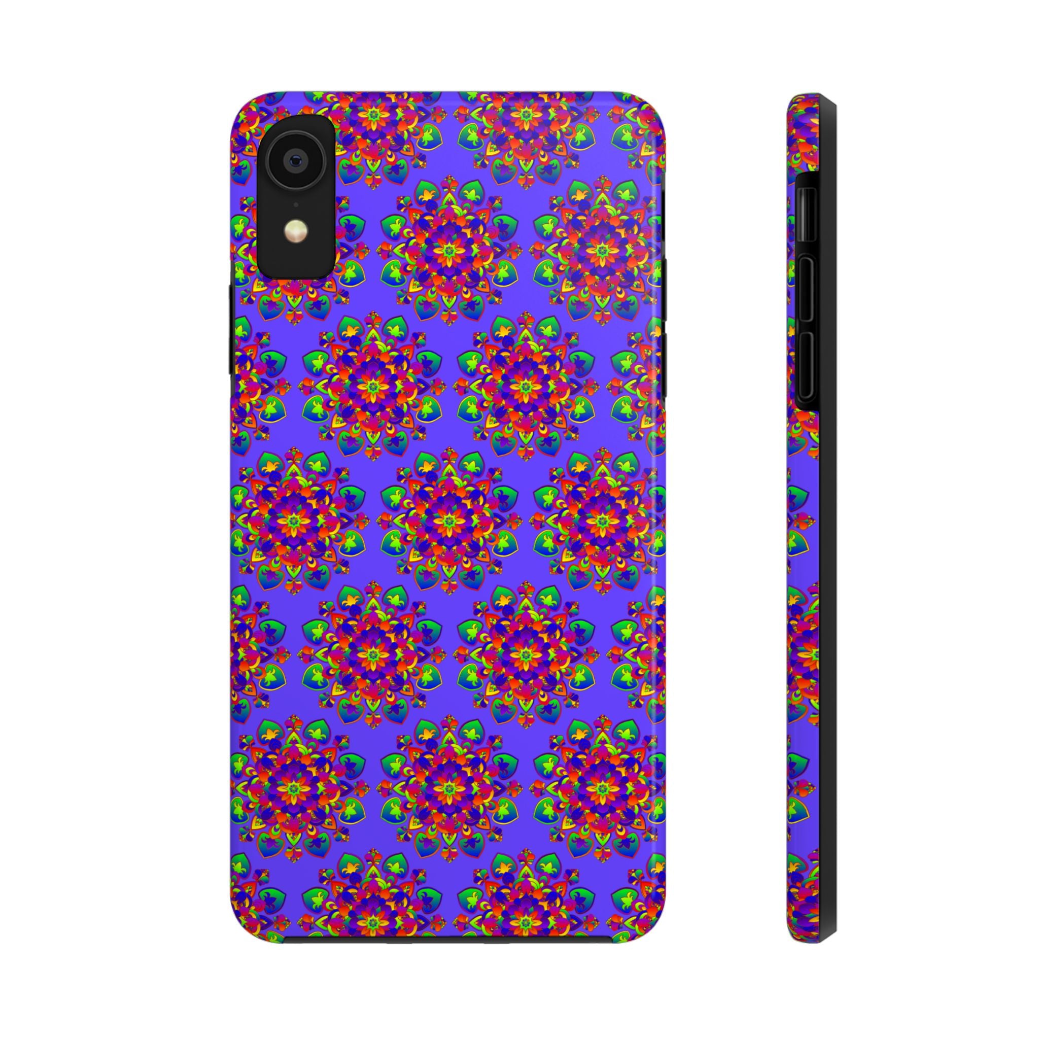 Tiled Hand Drawn Mandala Rainbow Phone Case - Standard alt text 29