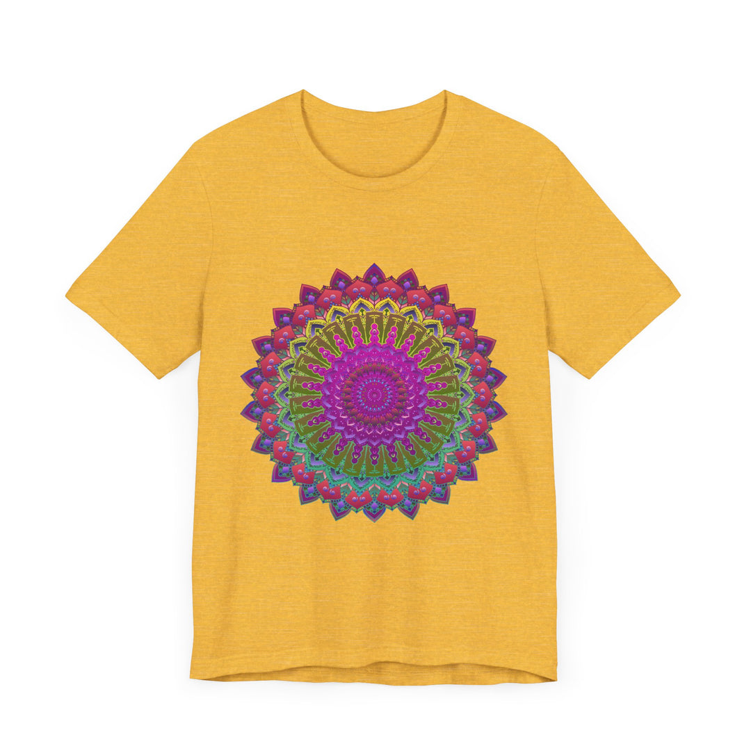 Vibrant Mandala Tee featuring a colorful and intricate spiritual art design