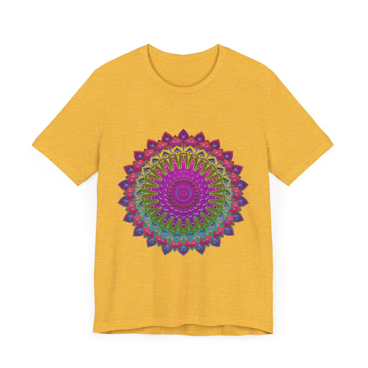 Vibrant Mandala Tee featuring a colorful and intricate spiritual art design