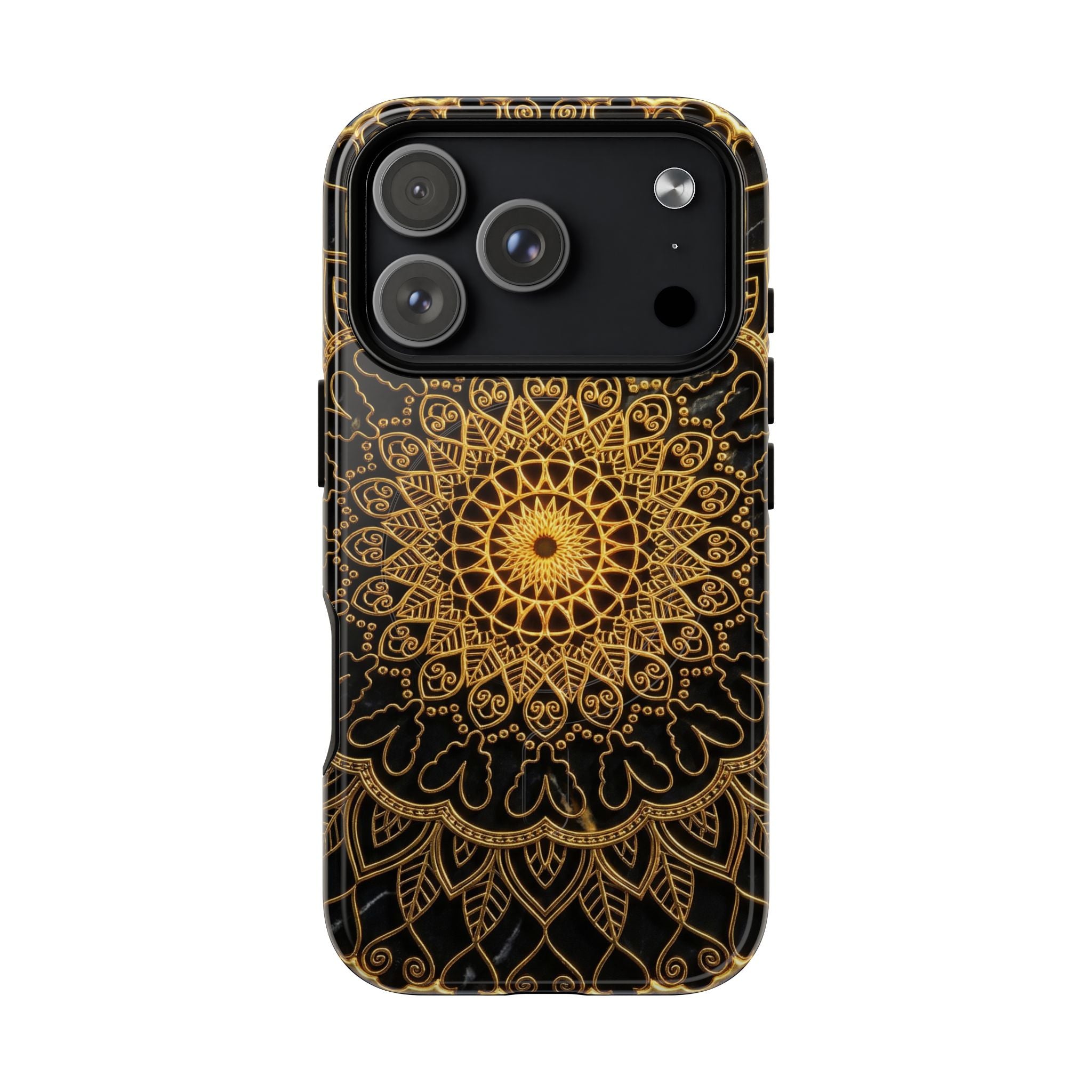 Mandala Gold Phone Case — Tough Magnetic iPhone Cover