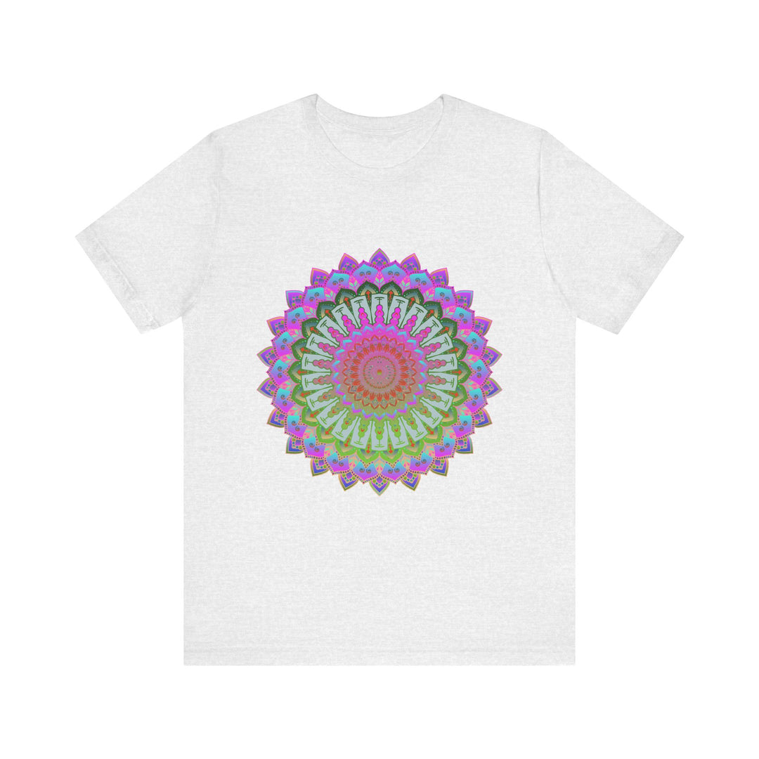 Vibrant Mandala T-Shirt with intricate, colorful design perfect for any occasion