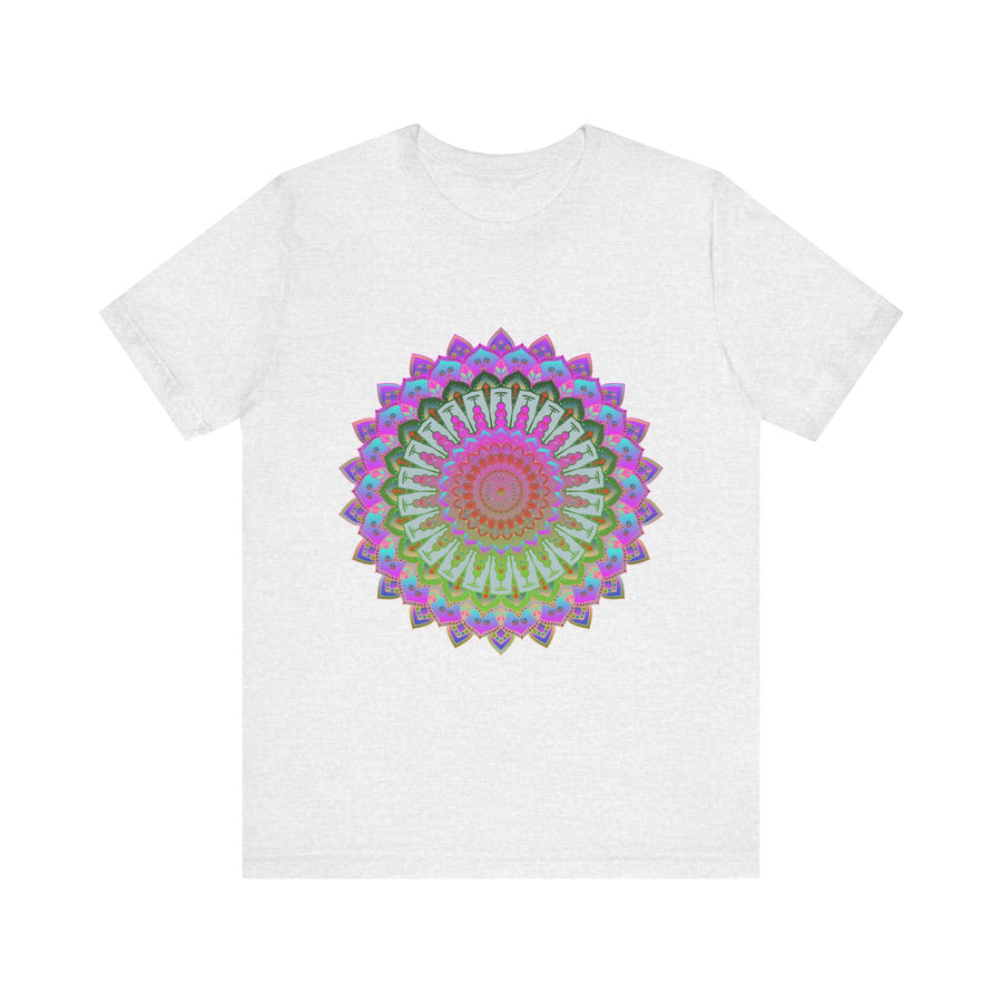 Vibrant Mandala T-Shirt with intricate, colorful design perfect for any occasion