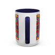Colorful and detailed mandala pattern on ceramic coffee mug
