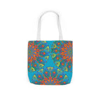 Canvas Tote Bag in Bright Tropical Colors for Summer Fun