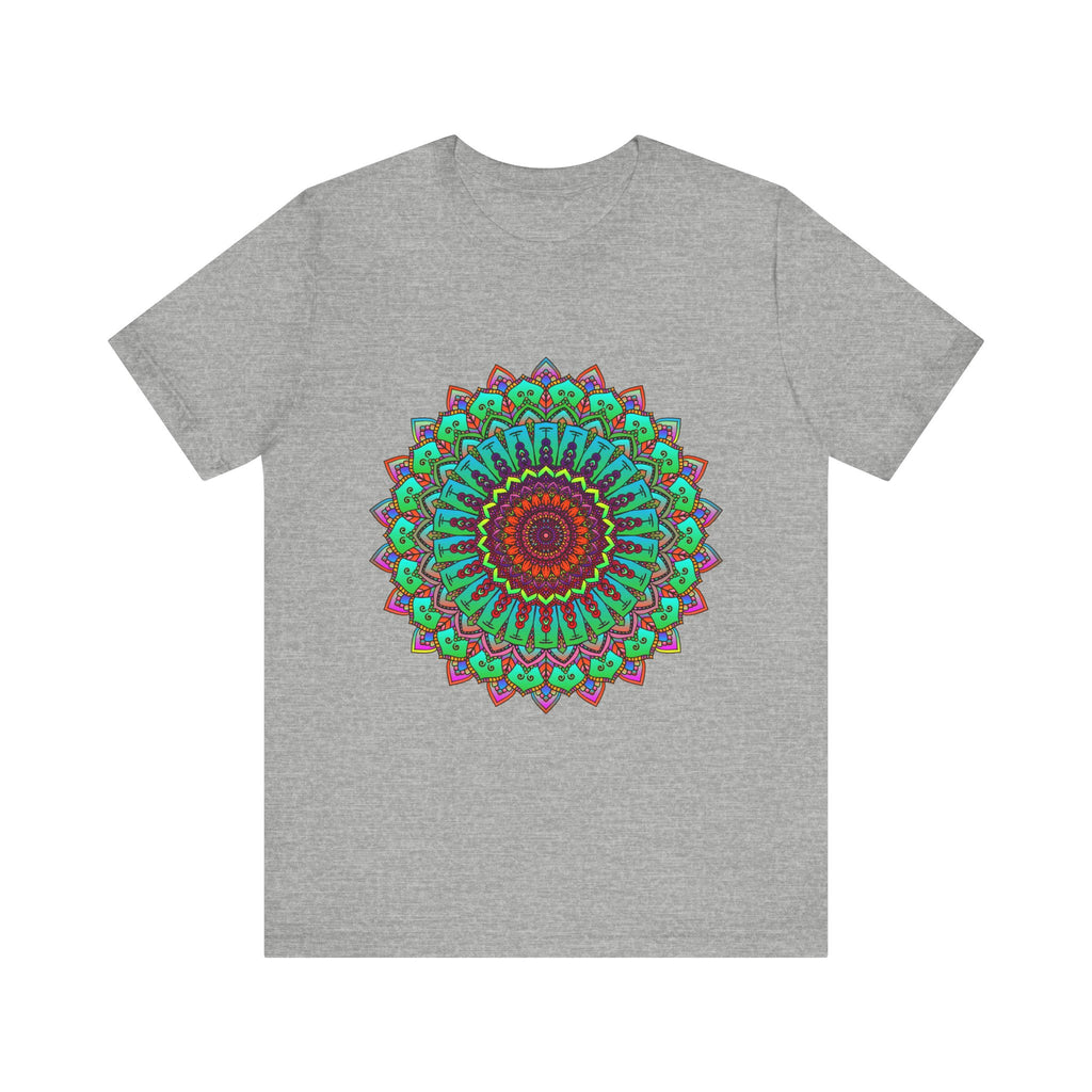 Vibrant Mandala Tee - Colorful Spiritual Art with intricate, detailed design, perfect for yoga and meditation enthusiasts