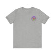  Close-up of the intricate mandala design on the Vibrant Mandala Tee, symbolizing inner tranquility and balance