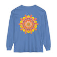 Beautiful unisex long sleeve T-shirt featuring a vibrant mandala design