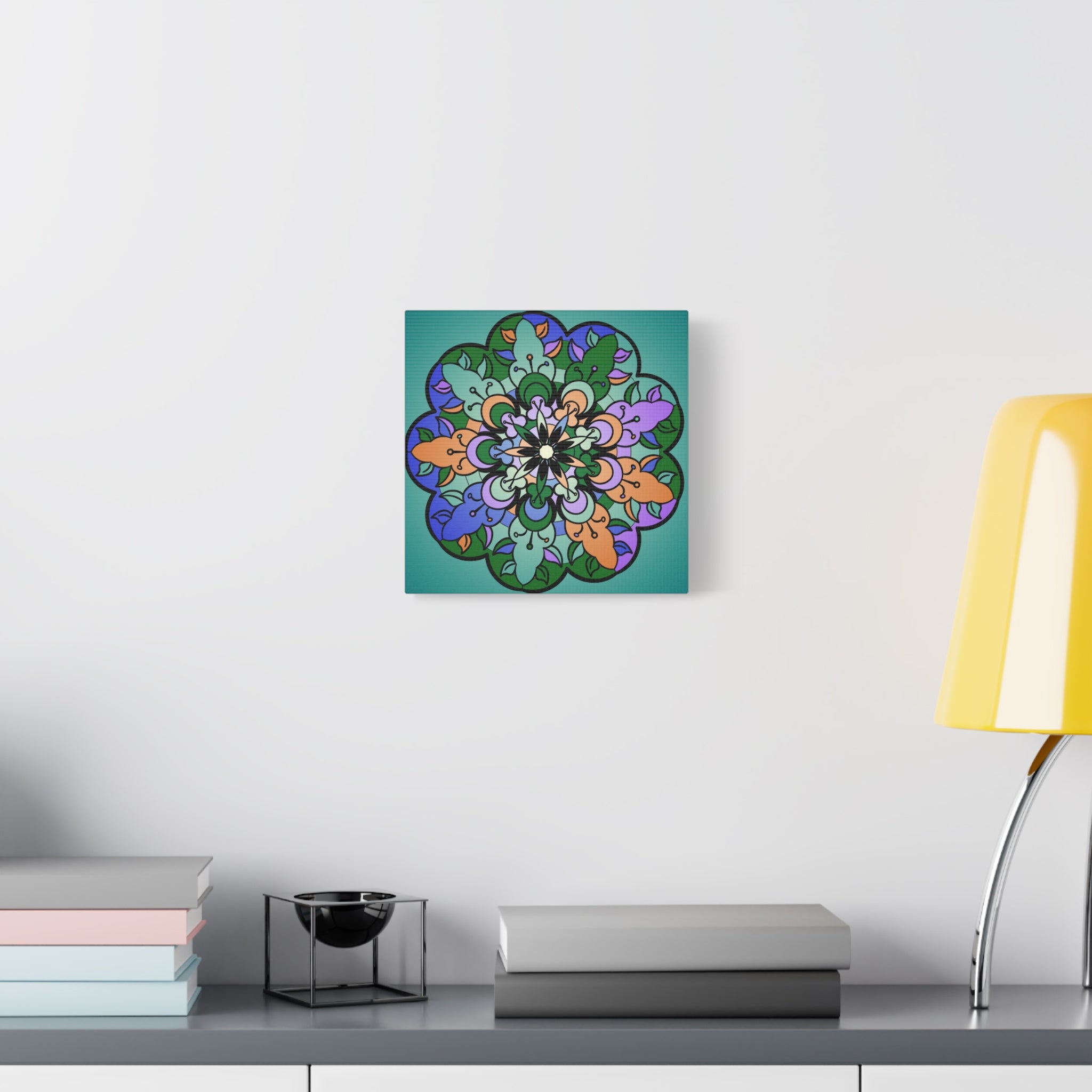 Floral Mandala Matte Canvas Wall Art