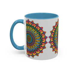 Beautiful and vibrant Mandala Art Mug featuring spiritual and colorful designs