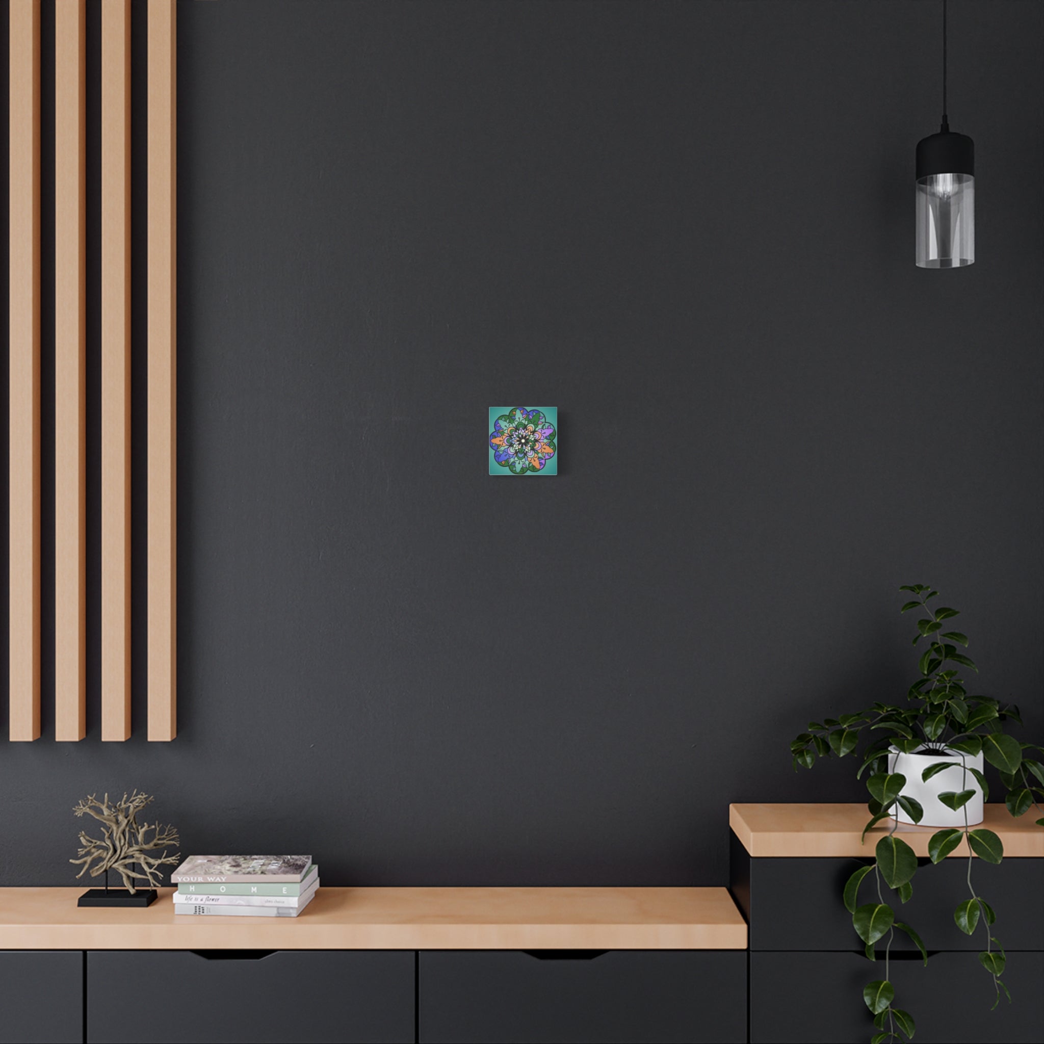 Floral Mandala Matte Canvas Wall Art