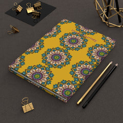 Mandala Sunshine Hardcover Journal — Vibrant Yellow Diary for Creativity & Introspection