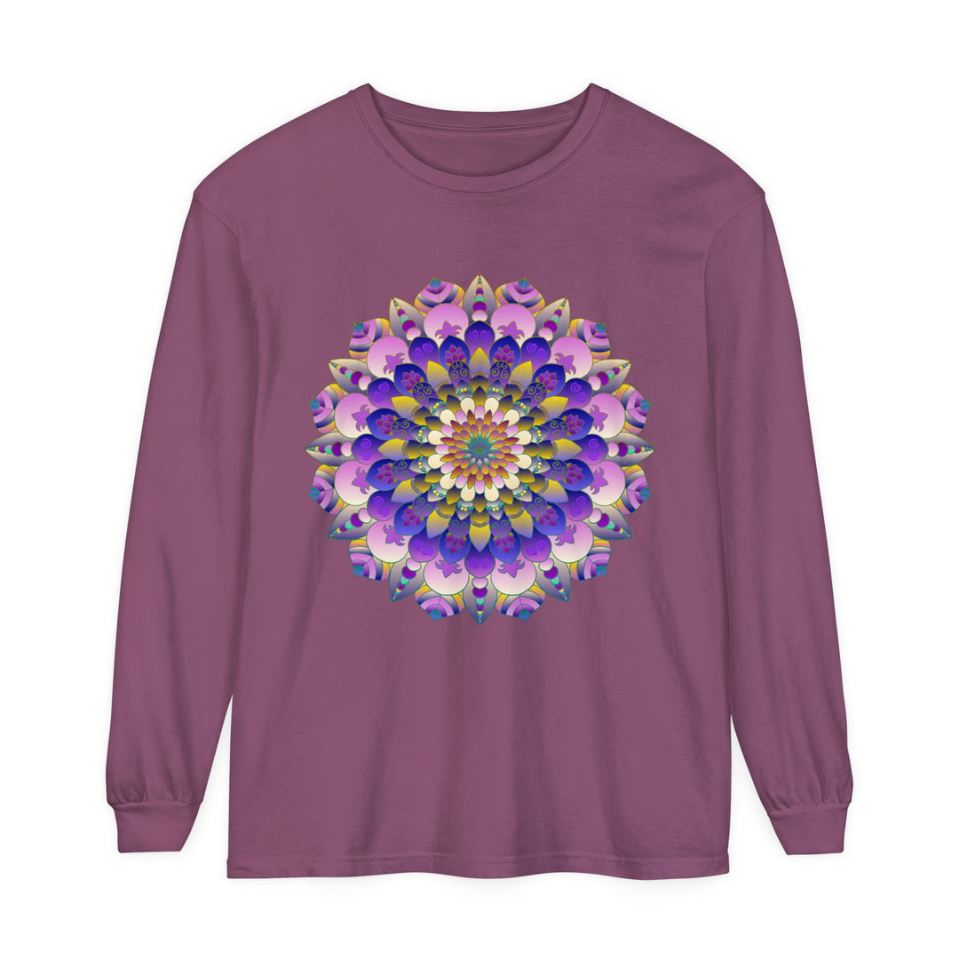 Colorful Mandala Long Sleeve T-Shirt - Psychedelic Art image 4