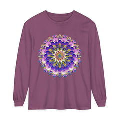 Colorful Mandala Long Sleeve T-Shirt - Psychedelic Art image 4