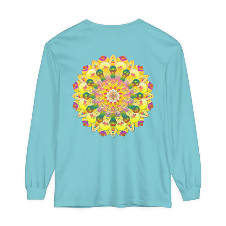 Colorful and intricate mandala design long sleeve unisex t-shirt for everyone