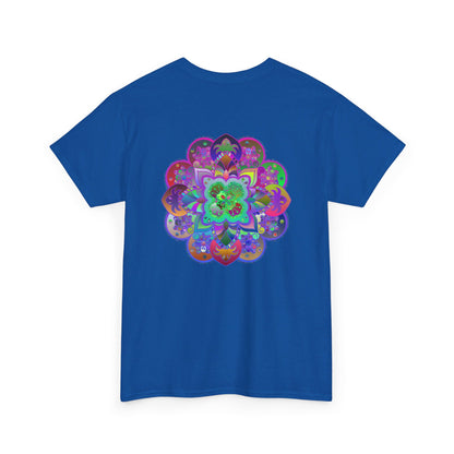 Colorful mandala art design on a comfortable and stylish unisex heavy cotton tee perfect for yoga and mindfulness practices