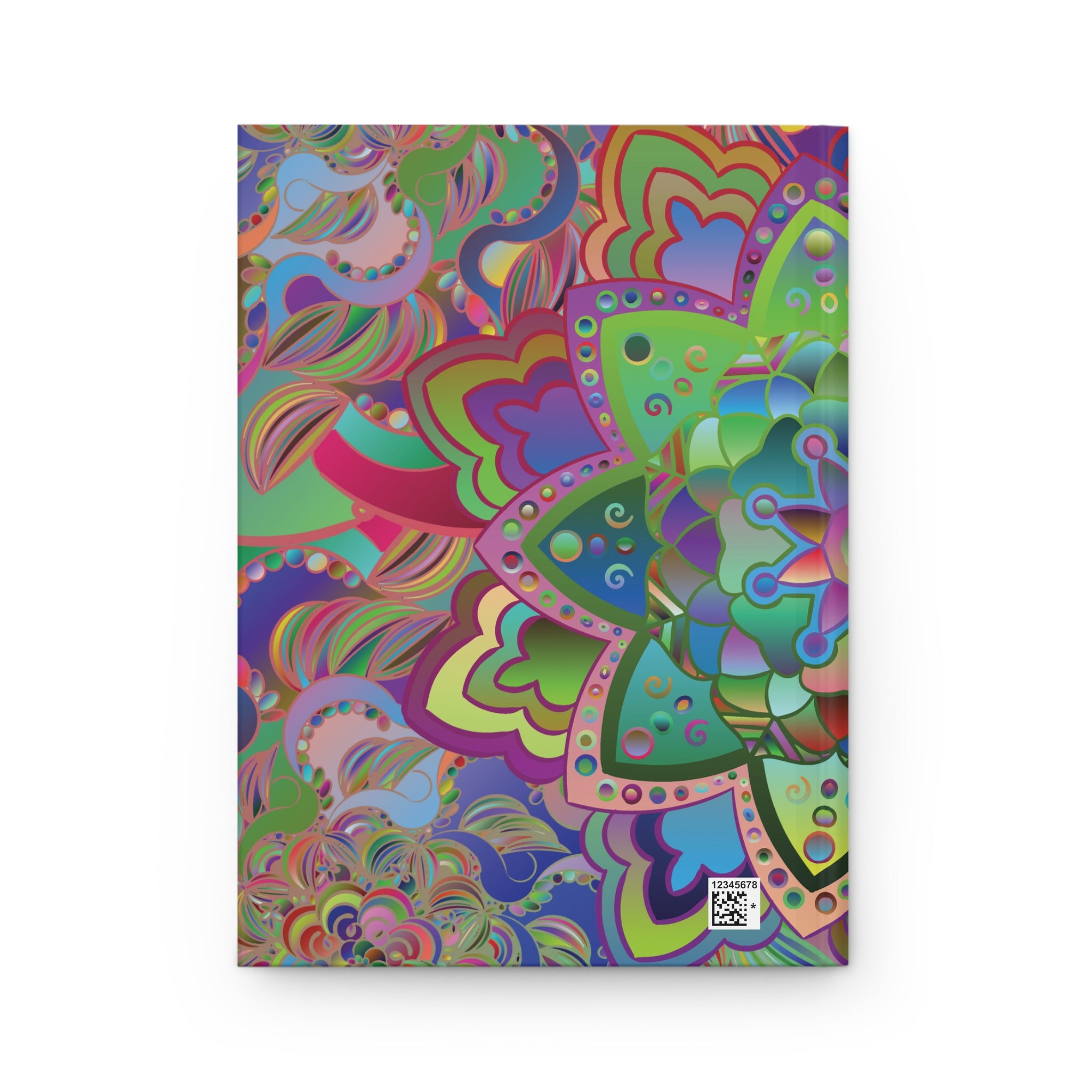 Diario con copertina rigida e mandala colorato — Diario estetico vibrante e quaderno per la cromoterapia