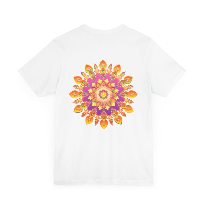 Vibrant Mandala T-Shirt featuring intricate design and vivid colors promoting peace and harmony for a stylish and meaningful fashion statement