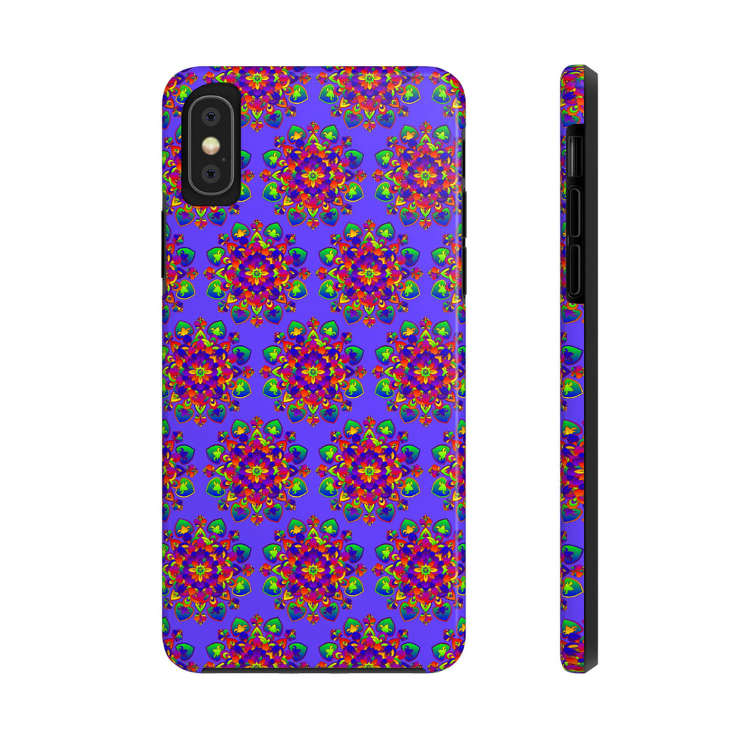 Tiled Hand Drawn Mandala Rainbow Phone Case - Standard alt text 27