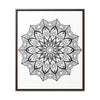 Handmade black and white mandala wall art on gallery-wrapped canvas