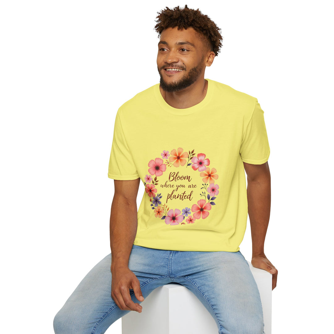 Floral Mandala Quote T-Shirt featuring a beautiful mandala design with a motivational quote, perfect for adding a touch of style and positivity to your wardrobe