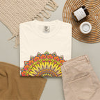 Sunburst Mandala T-Shirt — Vibrant Floral Boho Graphic Tee