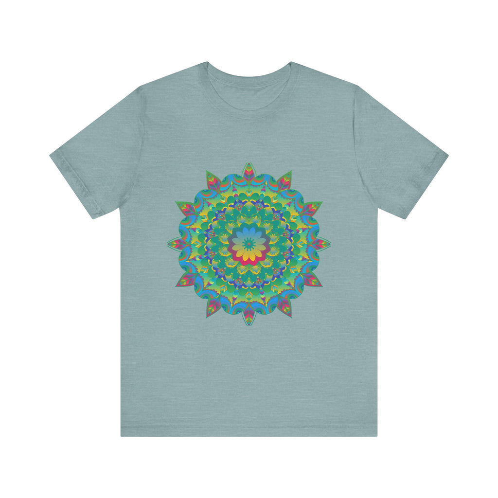 Psychedelic Mandala Tee - Vibrant Flower Design Alt Text 13