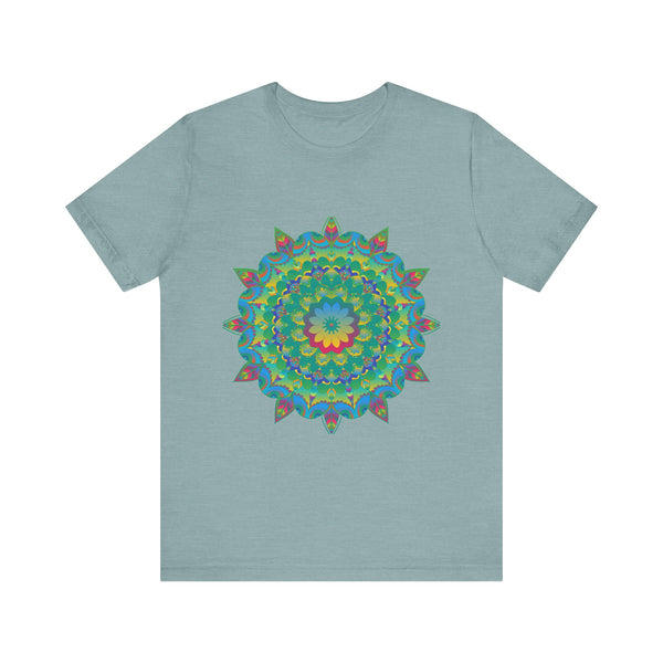 Psychedelic Mandala Tee - Vibrant Flower Design Alt Text 13