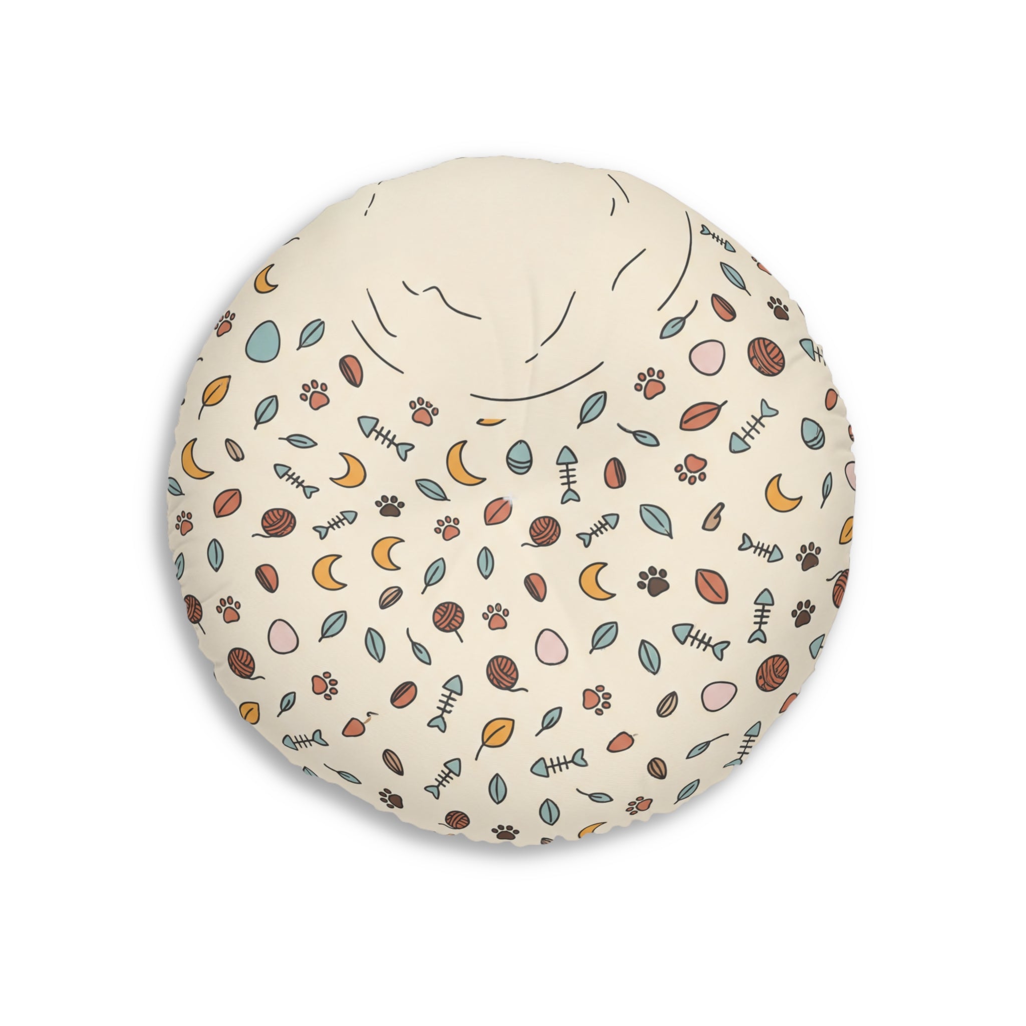 Playful Boho Cat Floor Cushion