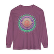 Colorful and intricate mandala design long sleeve t-shirt, suitable for men and women