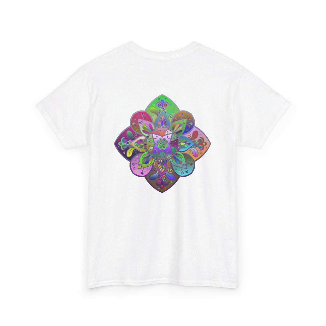 Mandala art t-shirt with intricate design and calming colors for yoga enthusiasts