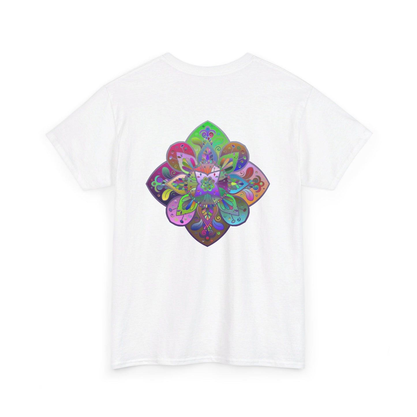 Mandala art t-shirt with intricate design and calming colors for yoga enthusiasts