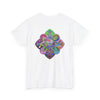 Mandala art t-shirt with intricate design and calming colors for yoga enthusiasts