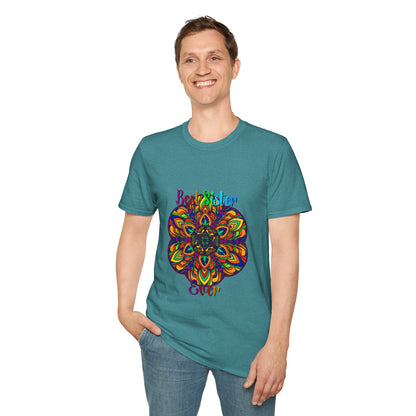 Mandala Art Gift for Sister Unisex Softstyle T-Shirt - Hand-Drawn Design, perfect for birthdays and special occasions, comfortable and unique